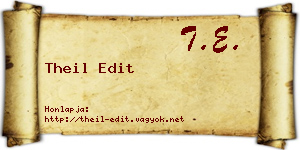 Theil Edit névjegykártya